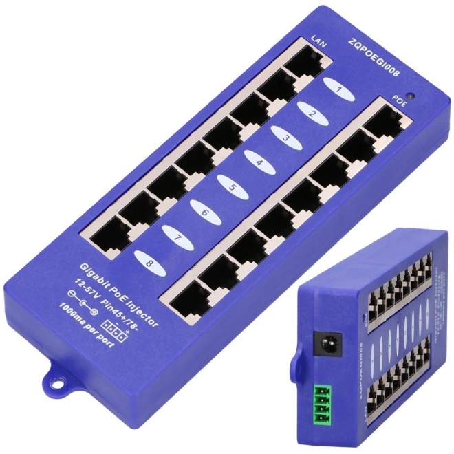 Extralink 8-portni PoE injektor gigabit