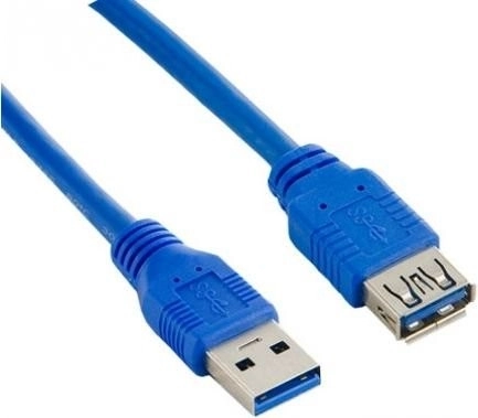 Produžni kabel USB 3.0 AM–AF 3 m plavi LANBERG
