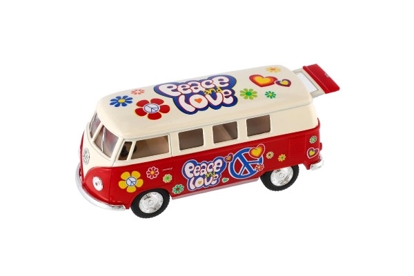 Autobus Kinsmart VW Klasični kov/plast 13 cm na povlačenje