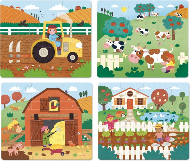 Vilac drvene puzzle Farma 4 u 1