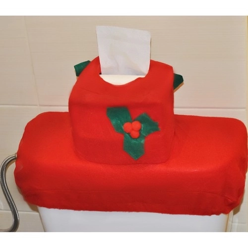 Božićni pokrov za WC s tepihom Ruhhy 22360