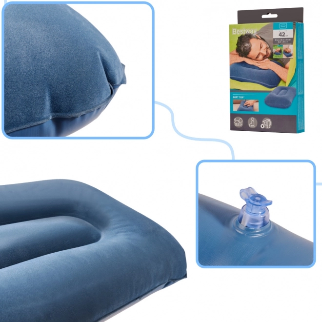 Bestway putni jastuk na napuhavanje od velura