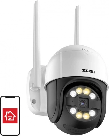 Vanjska Wi‑Fi kamera ZOSI 3MP s rotirajućom glavom, IP66 i 32 GB karticom