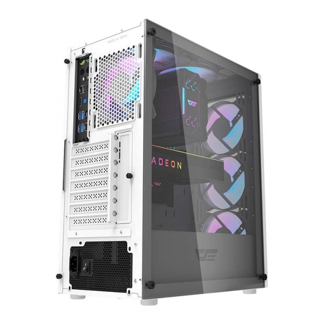 Računalno kućište Darkflash DK352 Plus s 4 ventilatora (crno-bijelo)