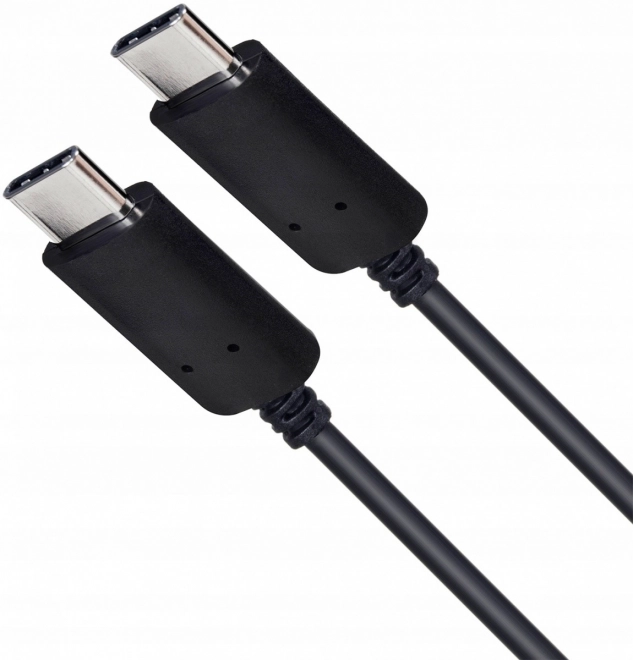 USB C - USB C silikonski kabel 1m crni