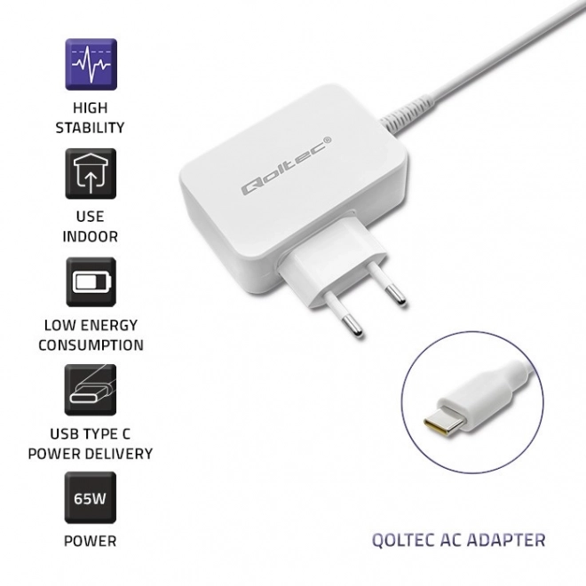Mrežni adapter USB-C 65 W Power Delivery Bijeli