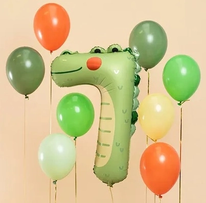 Foli balon broj 7 – krokodil 49 × 73 cm