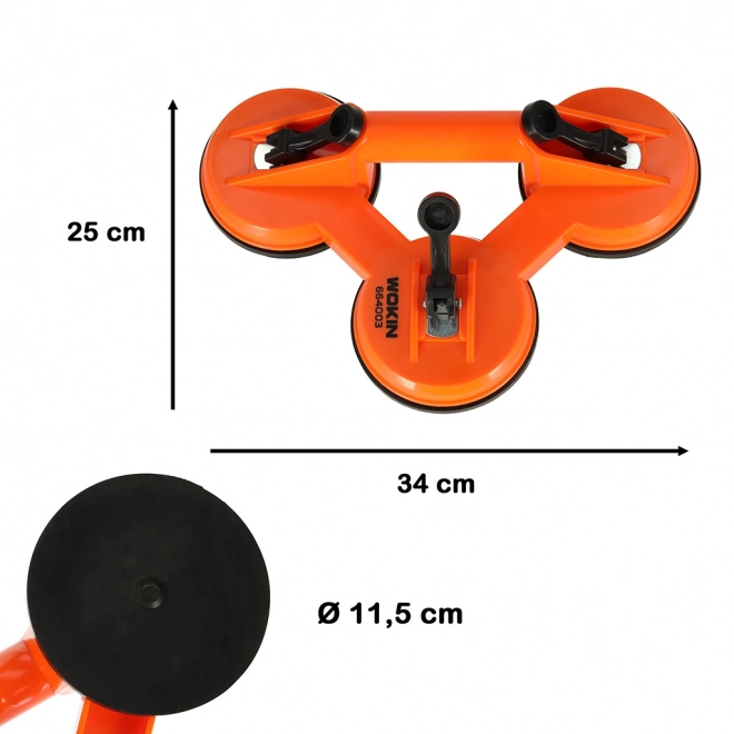 Vakuumski držač s usisnom čašom za rukovanje staklom, glaziranim pločicama 3x11,5cm 75kg