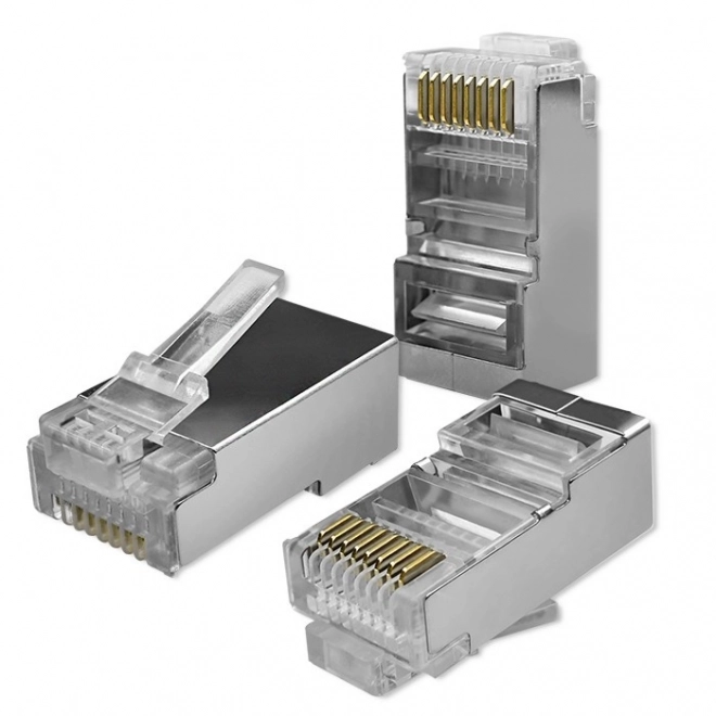 Prolazni utikač RJ45 CAT5e FTP pozlaćeni kontakti 100 komada