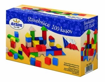 Drvena konstrukcijska igračka kocke 100 kom
