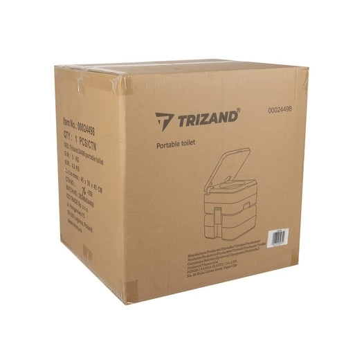 Trizand 24498 Prijenosna Kamping Toaleta 20 + 12 l, siva