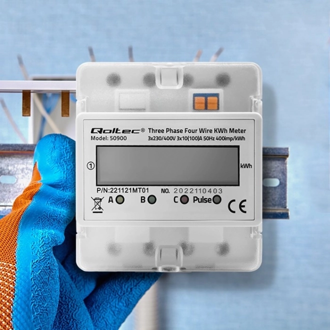 Trofazni elektronički brojač | DIN šina | 400V | LCD | 4P