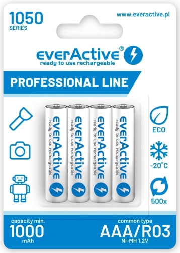 Punjive baterije AAA R03 1050 mAh, blister 4 kom