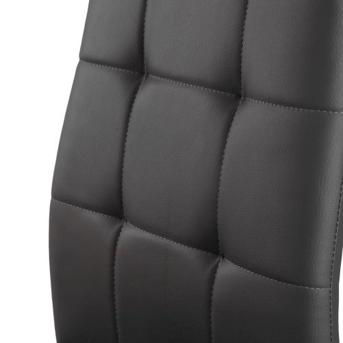 Set 4 modernih sivih stolica s prošivenim sjedalom