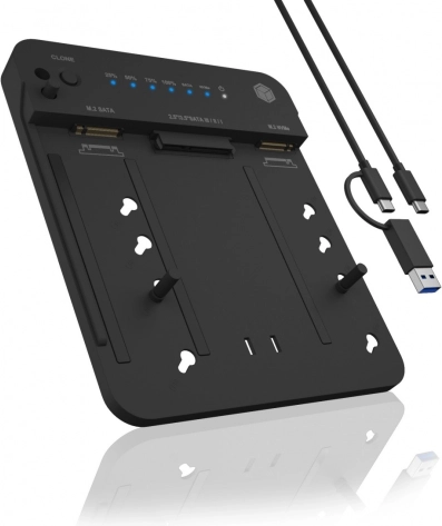 Prijenosna klonirajuća dok stanica IB-2915MSCL-C31 za M.2 NVMe i SATA SSD/HDD