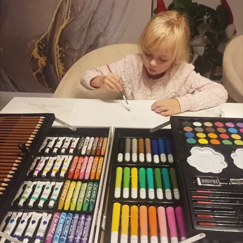 Veliki set za slikanje u koferu s jednorogom Maaleo 22768