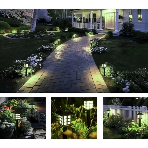 Solarne vrtne lampe LED – set 6x kućica