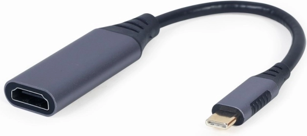 adapter usb‑c na hdmi 4k 60 hz, sivi, 15 cm