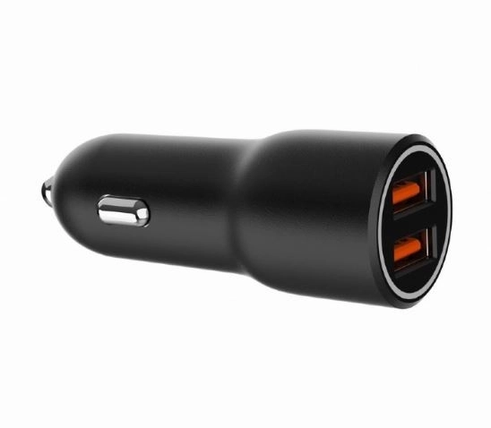 Punjač za auto 2xUSB-A QC3.0 36W crna