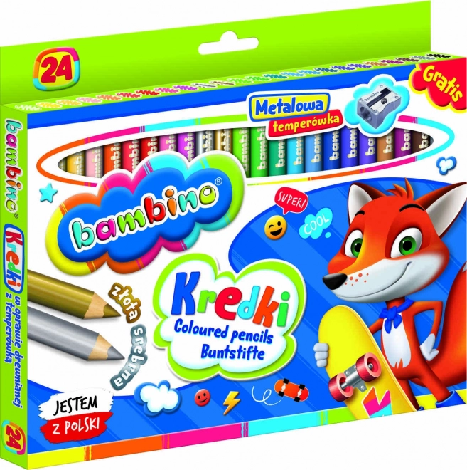 Pastelne boje s rezačem Bambino - 24 komada