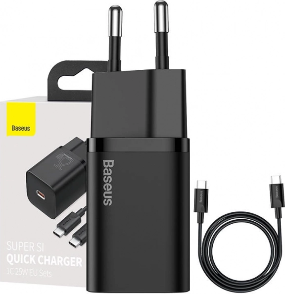 Brzi punjač Baseus Super Si 25W s USB-C na USB-C kabelom