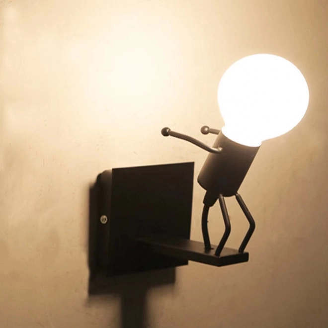 Zidna lampa Loft crna