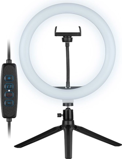 Kružno LED svjetlo 26 cm s mini stativom i držačem za telefon
