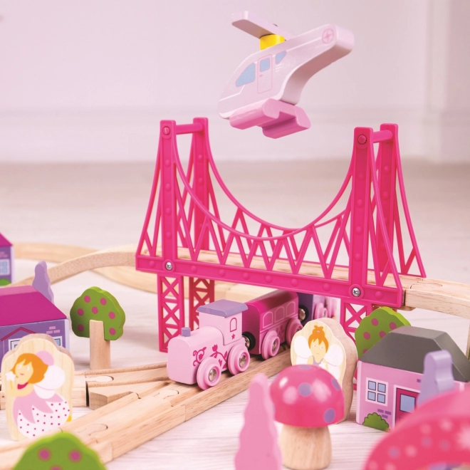 Bigjigs Rail Drvena velika vlakić-pruga princeze