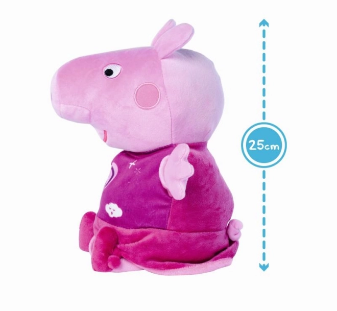 Peppa Pig 2u1 plišani jastučić za uspavljivanje, svira + svjetlo, ružičasti, 25 cm