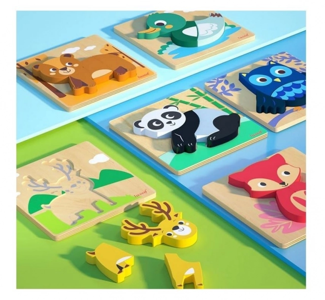 Drvene životinjske puzzle Medvjed