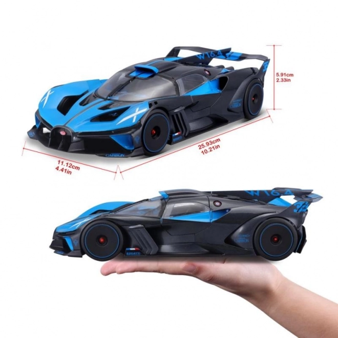 Model Bugatti Bolide plava/crna 1:18