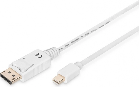 Bijeli DisplayPort kabel 4K 60Hz miniDP na DP 2 m