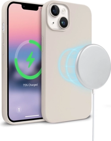 Magnetna maska za iPhone 14/13 MagSafe u kameno bež boji