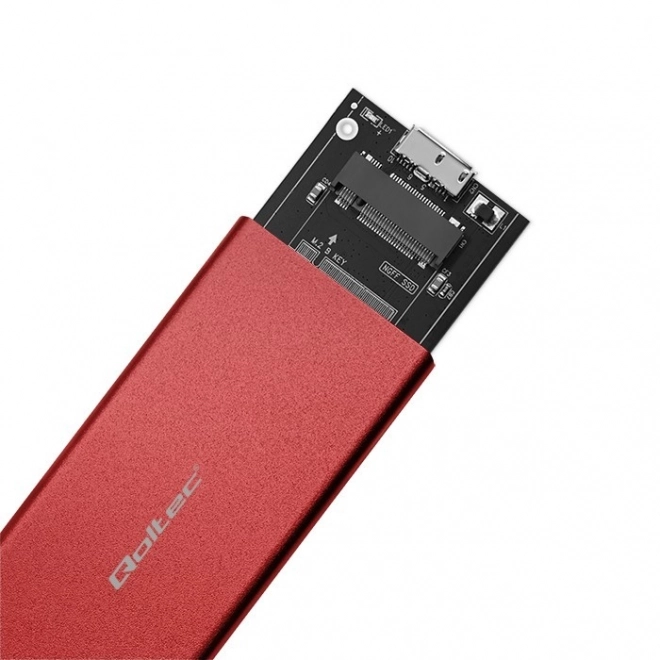 Ormarić | Kućište za disk M.2 SSD | SATA | NGFF | USB 3.0 | Superspeed 5Gb/s | 2TB | Crvena boja