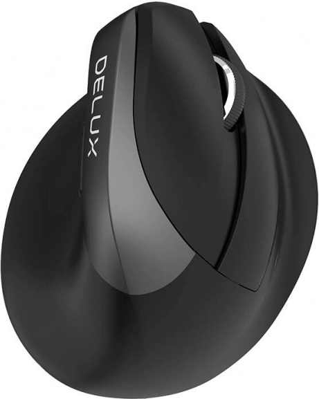 Delux M618 Mini vertikalni bežični miš – crna