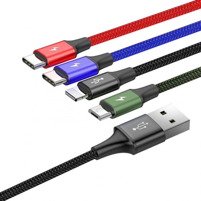 Baseus Brzi USB kabel 4u1 2xUSB-C / Lightning / Micro 3,5A 1,2m - crni