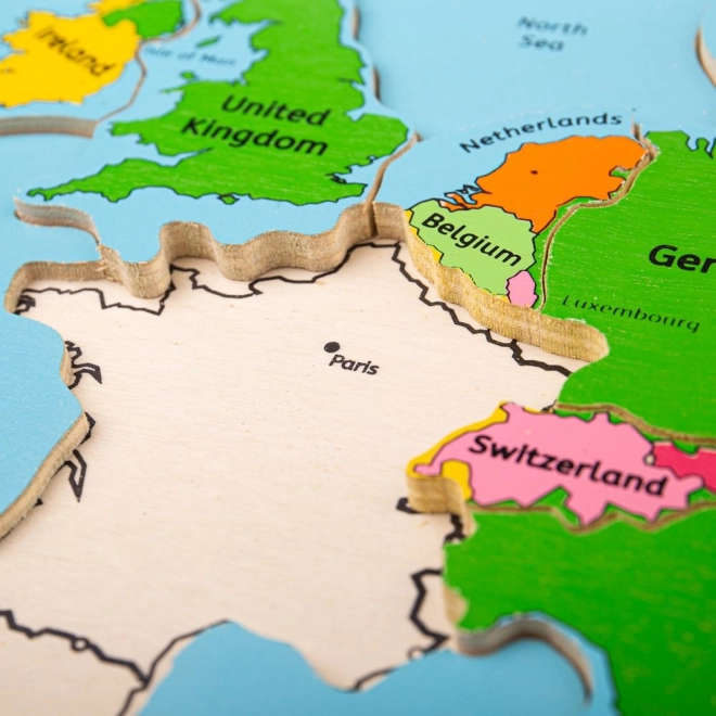 Bigjigs Toys Drvene puzzle mapa Europe 25 dijelova