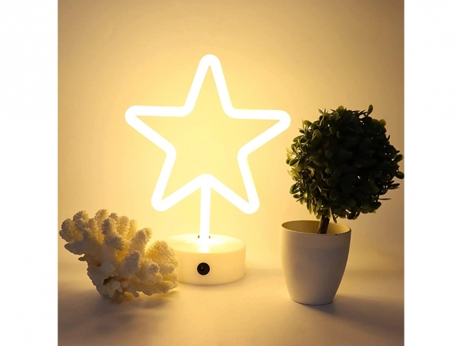 Neonska zvijezda LED lampica s USB