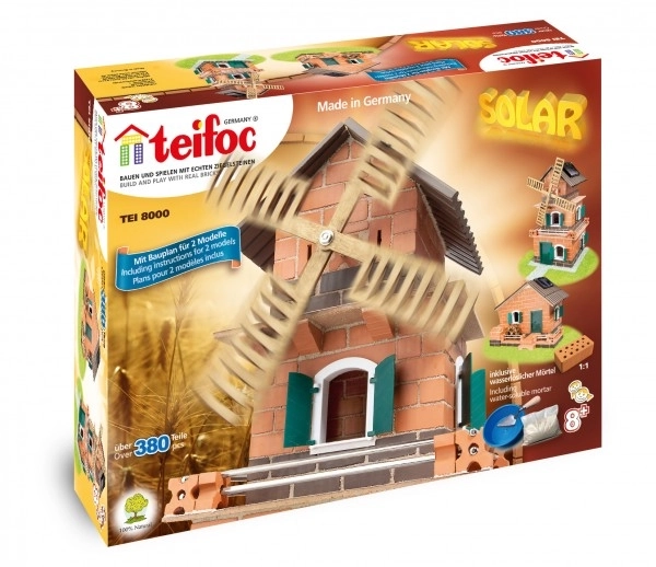 Komplet Teifoc Mlin - solarni pogon 380 dijelova u kutiji 44x33x11cm