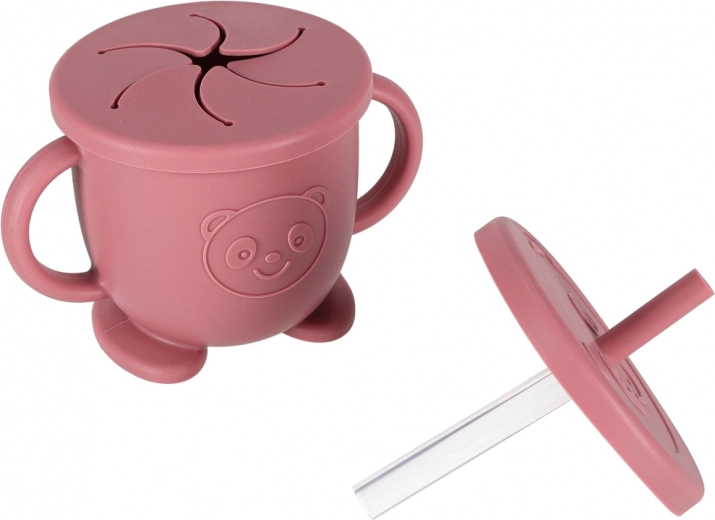 Šalica 2-u-1: snack i slamka