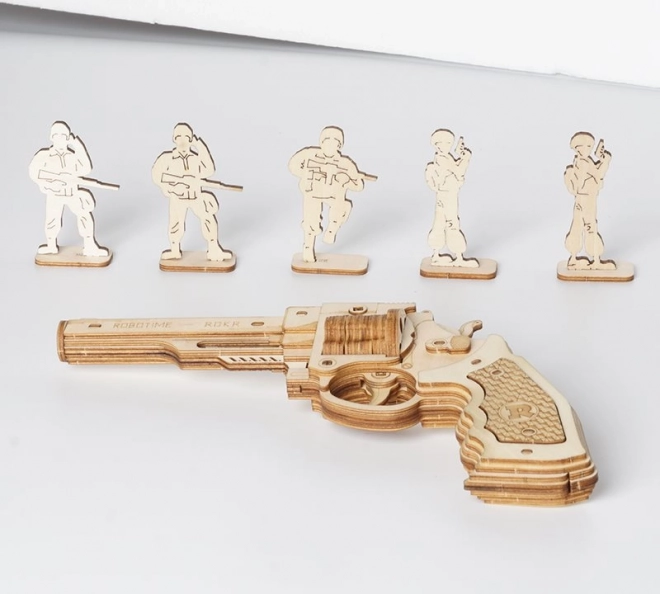 RoboTime 3D drvene mehaničke puzzle Revolver Corsac