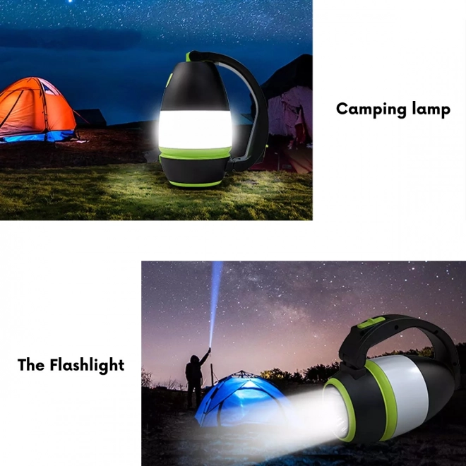 Multifunkcionalna LED lampa sa svojim funkcijama kao svjetiljka, kamperska i stolna lampa