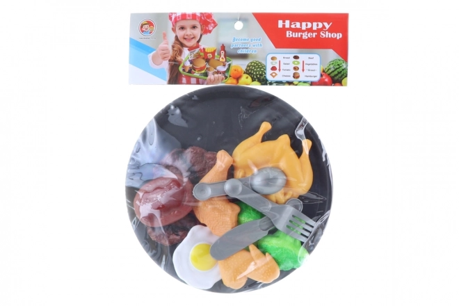 Set za jelo s plastičnom tacnom za djecu