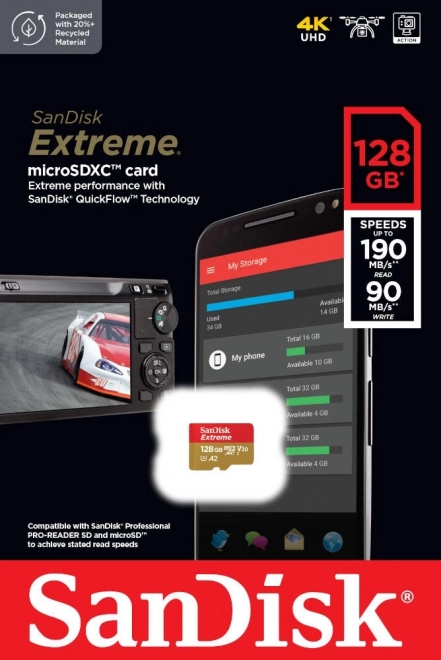 SanDisk Extreme microSDXC 128GB memorijska kartica