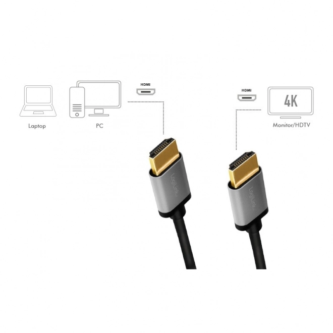 HDMI kabel 4K/60Hz aluminij 1m crni