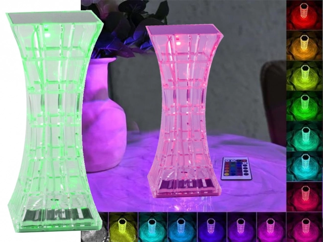 Kristalna noćna lampa s RGB LED i daljinskim upravljanjem