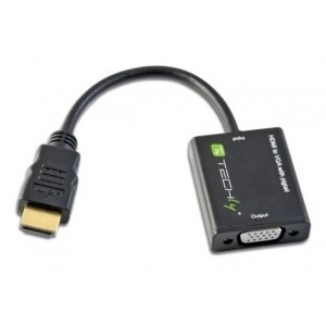Adaptér HDMI muški na VGA ženski, crni, 10 cm