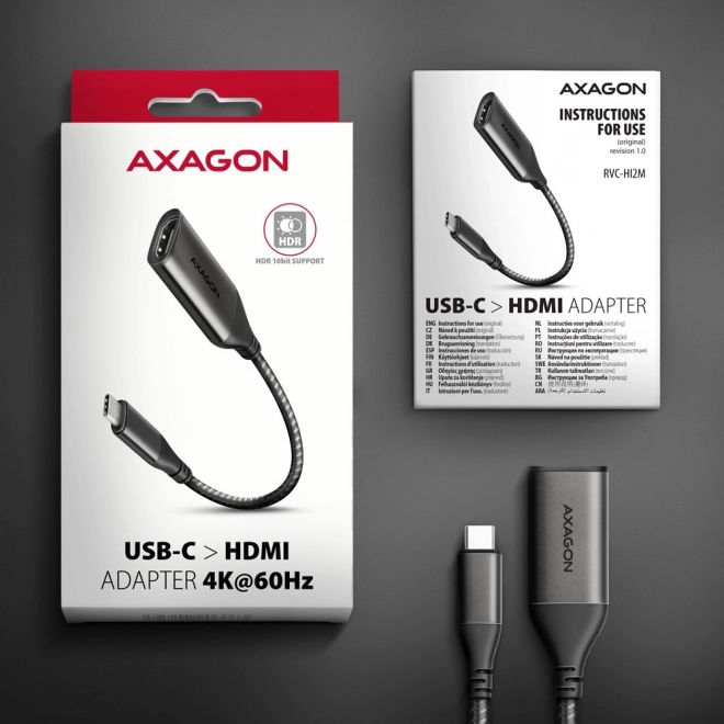 USB-C na HDMI 4K/60Hz aluminijski adapter, kabel 25 cm
