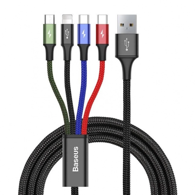 Baseus Brzi USB kabel 4u1 2xUSB-C / Lightning / Micro 3,5A 1,2m - crni
