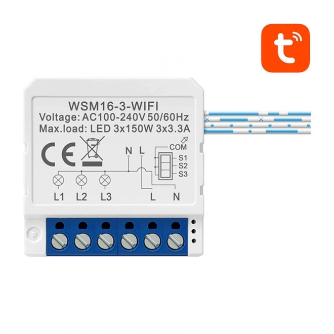 Pametni WiFi preklopni modul Avatto WSM16 TUYA – W3